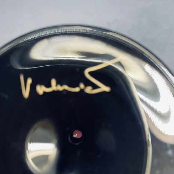 Vlasta Voboraikova LHL Praque Czech art Wine glass stemware Signed Set Of 2 - Picture 5 of 6